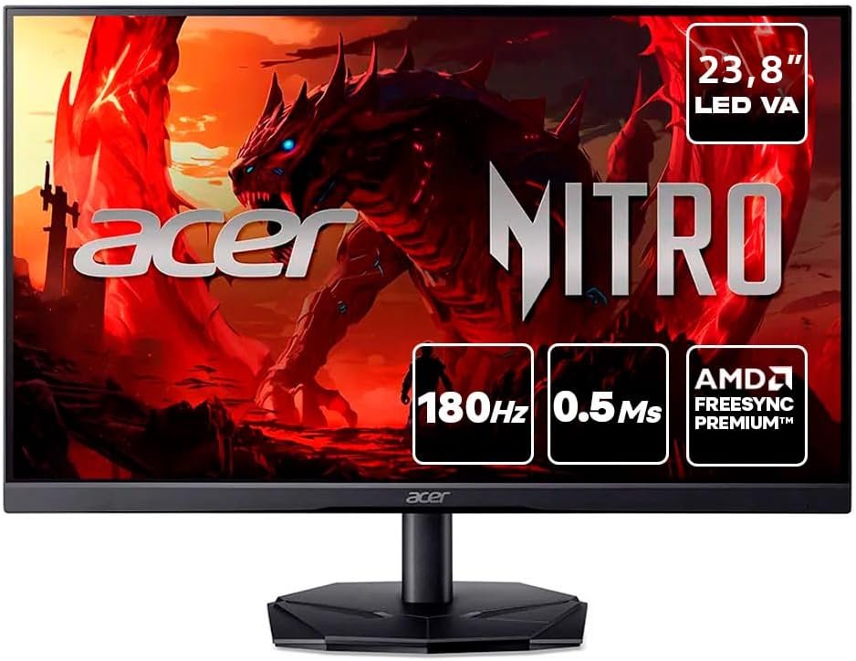 Monitor LG UltraGear 24GS60F-B 180Hz em fundo escuro